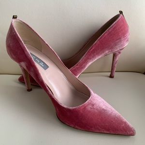 SJP velvet pink pumps 39 EUC